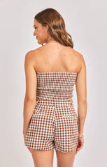 Mustang Gingham Tube Top