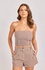 Mustang Gingham Tube Top