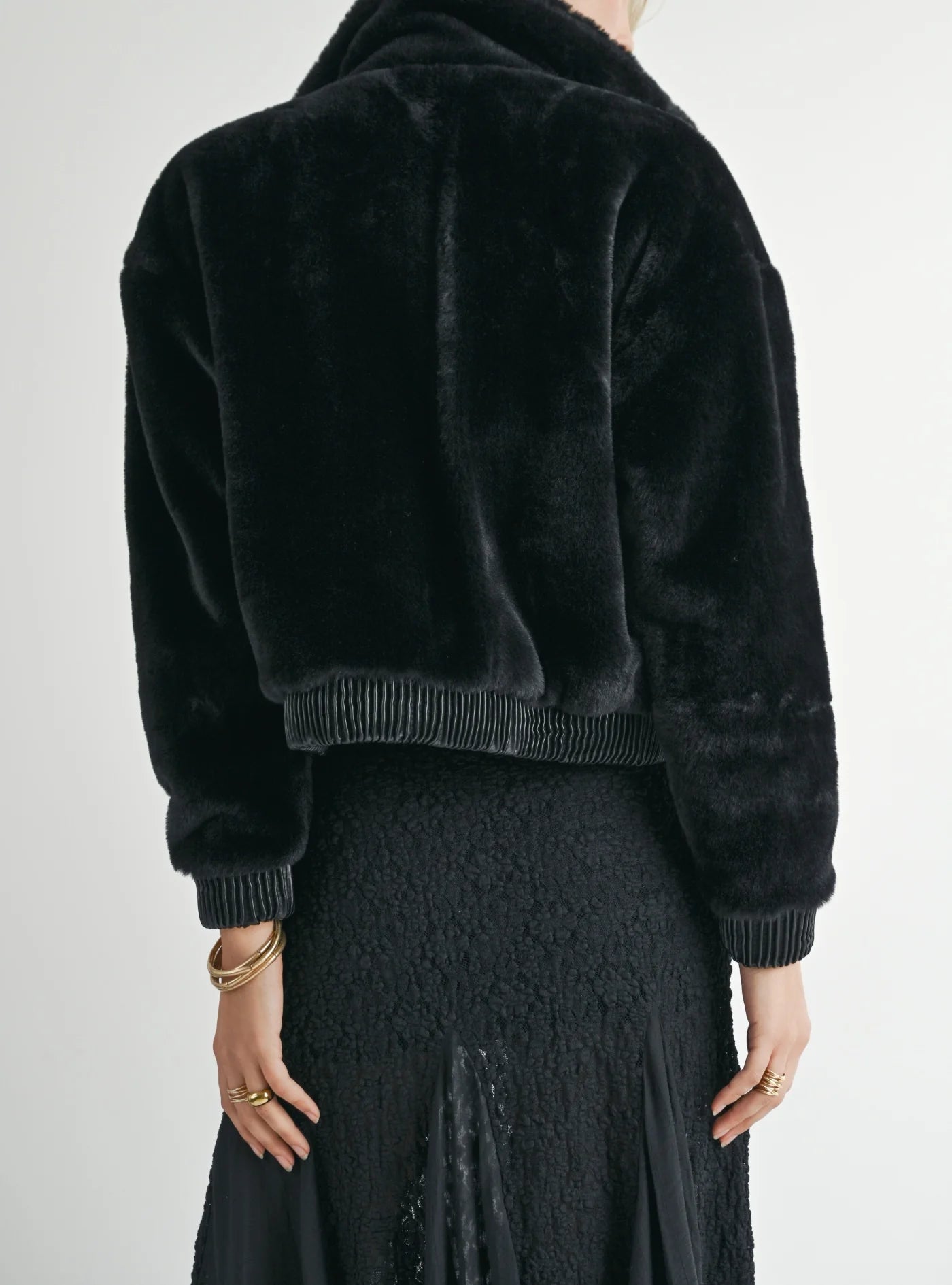 Daring Vegan Fur Zip Up Jacket