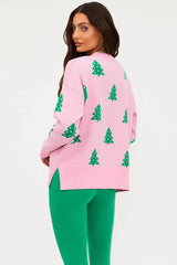 Callie Sweater Pink Christmas