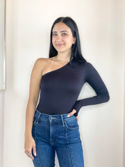Prima One Shoulder Long Sleeve Bodysuit