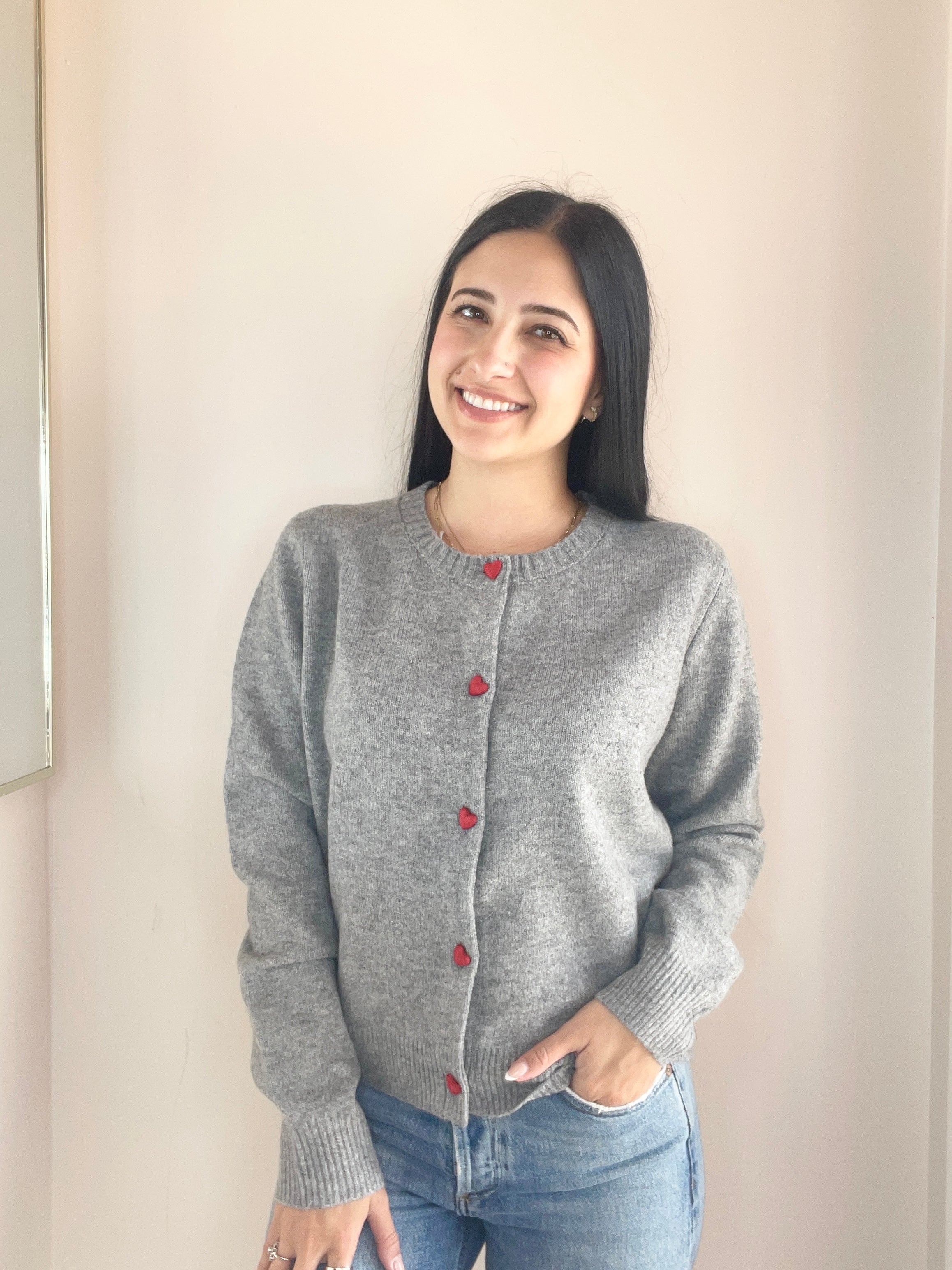Leighton Heart Button Cardi