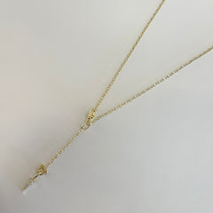 Atlas Delicate Lariat + Shimmer Dagger Parker Charm