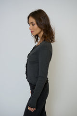 Isla Fitted V Neck Cardigan