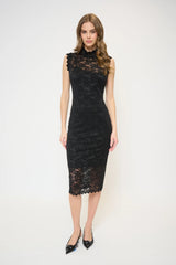 Stella Sleeveless Turtleneck Midi Dress