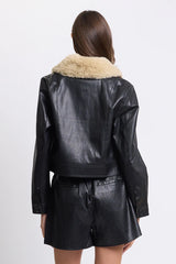 Lennox Vegan Fur Collar Jacket