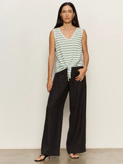 The Linen Marine Wide Leg Pant