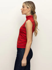 Sleeveless Zip Mock Top