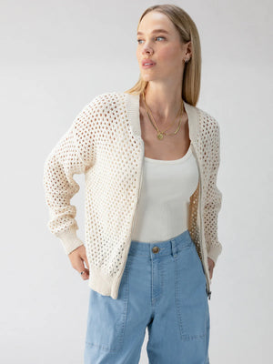 Stepping Out Bomber Sweater Jacket