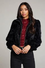 Puff Sleeve Jacket - Licorice