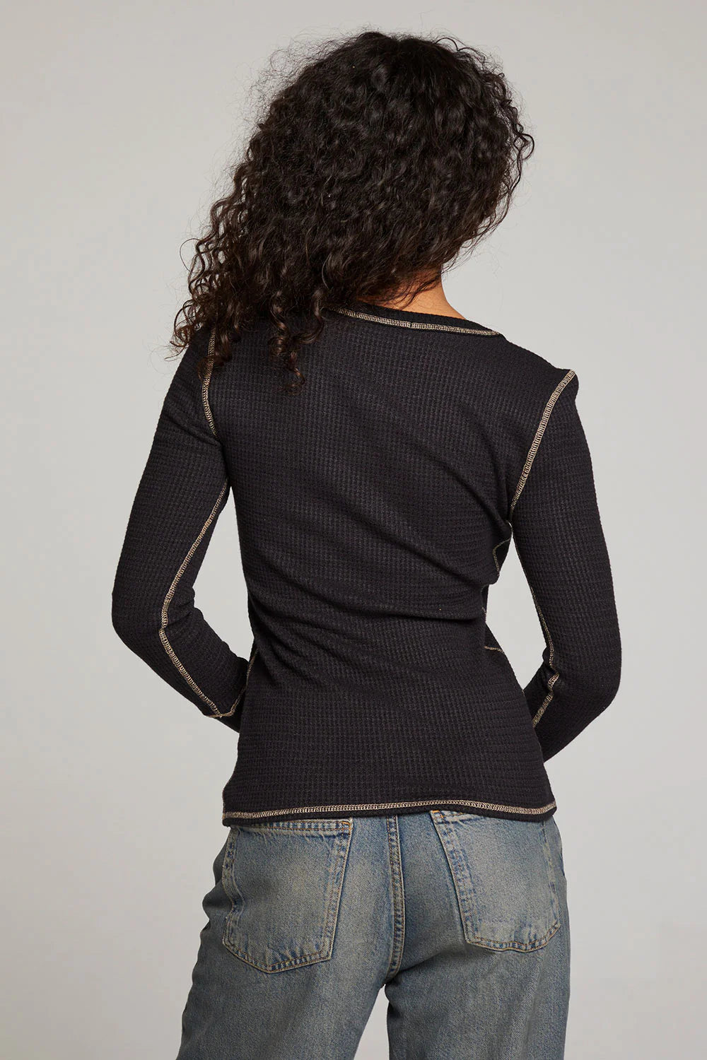 Licorice Long Sleeve Henley