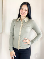 Fine 2x1 Rib Buttoned Shirt