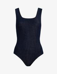 Do It All Denim Squareneck Bodysuit