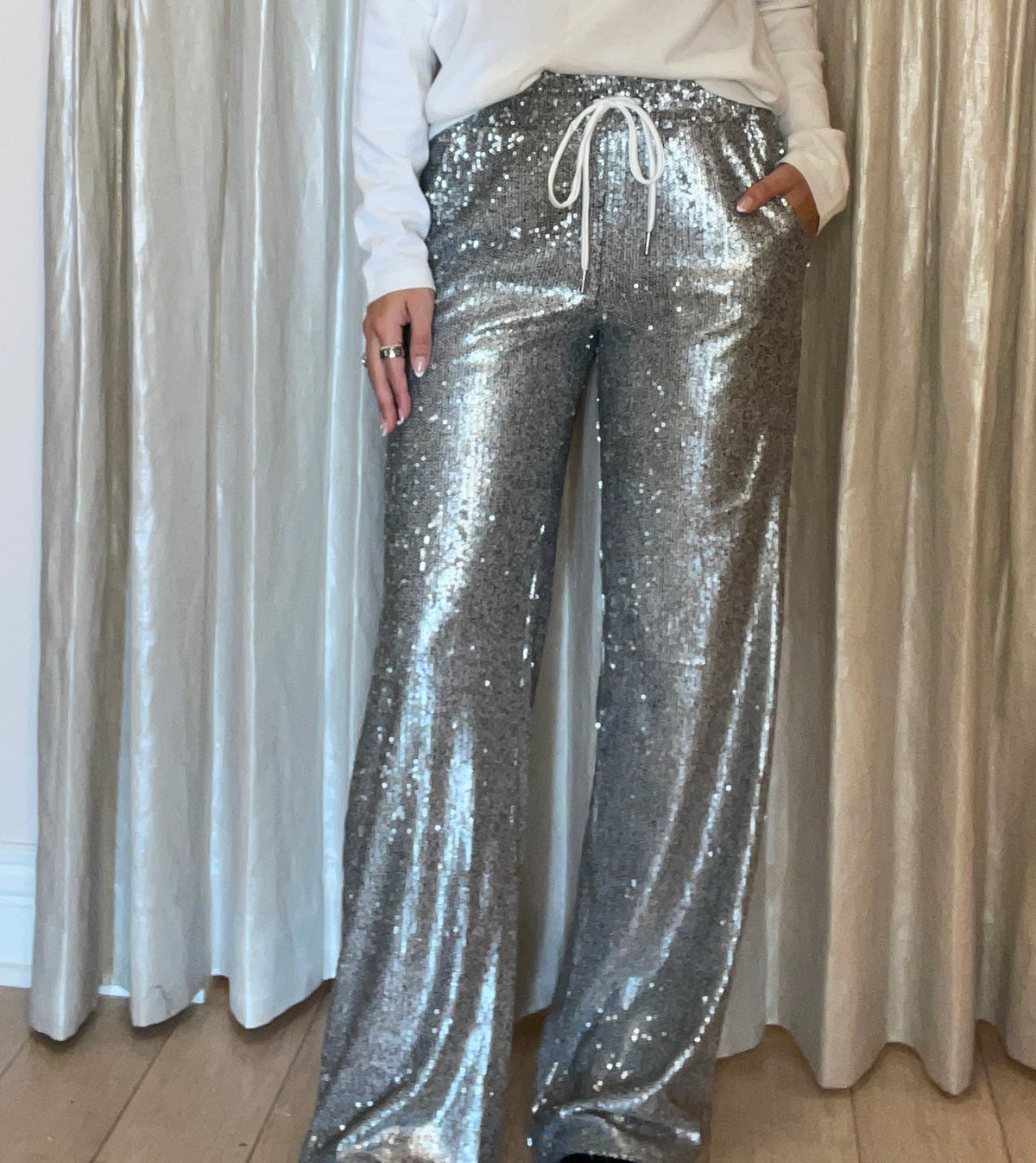 Wide Leg Casual Waistband Pants