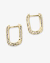 Carrie Pavé Chain Huggies