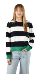 Block Stripe Crewneck Sweater
