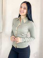 Fine 2x1 Rib Buttoned Shirt