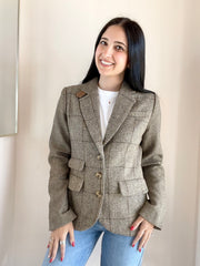 Asher Mixed Plaid Riding Jacket