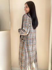 Flower Bed Plaid Coat