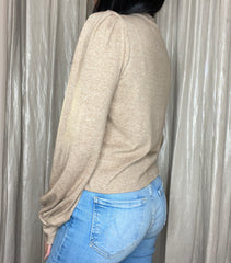 Rhapsody Mockneck Balloon Sleeve Top