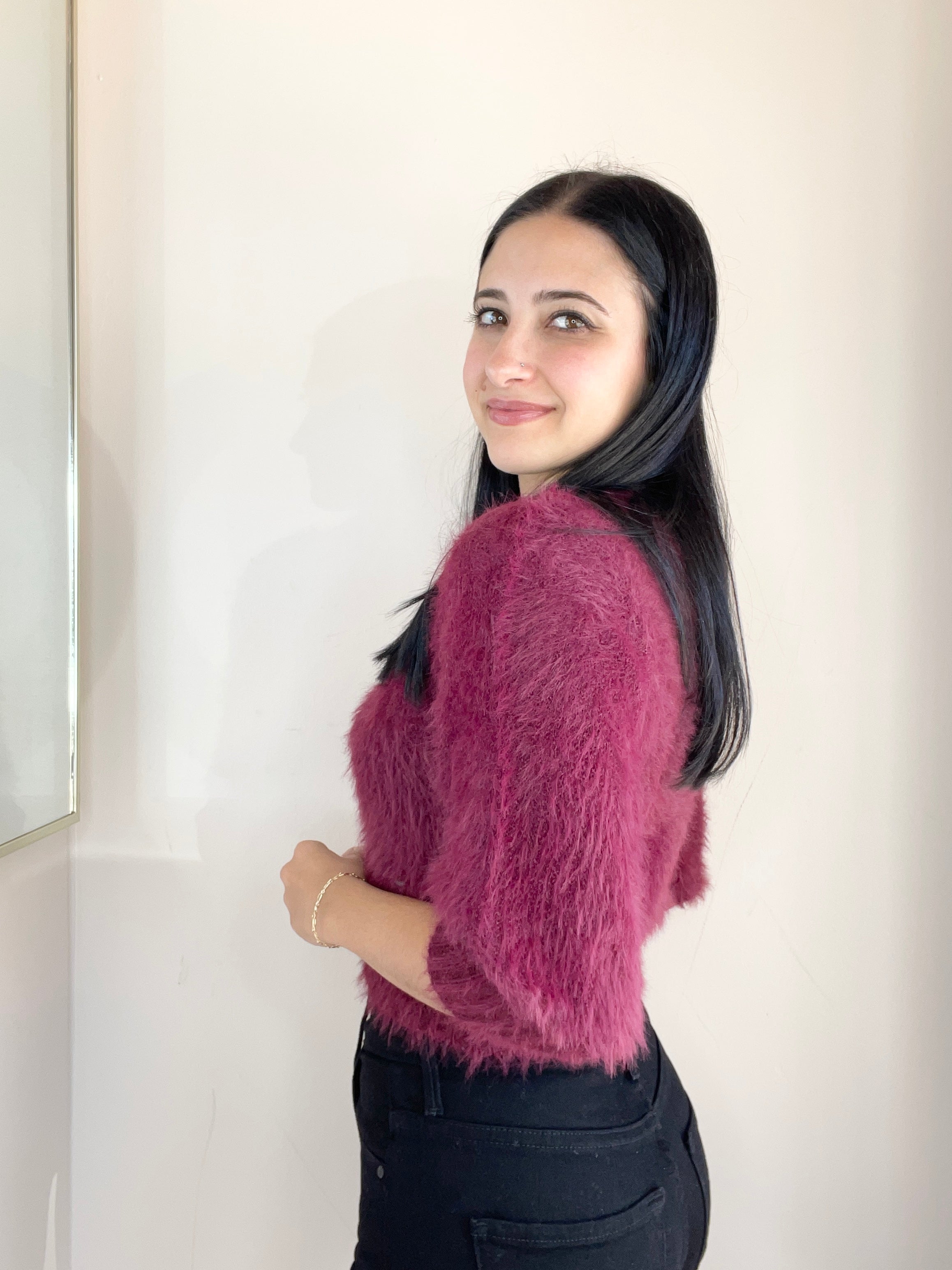 Alva Fluffy Cropped Knit