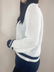 Polo Cropped Sweater Stripe