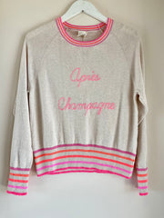 Eco Cotton Crew Striped Sweater | Après Champagne Embroidery