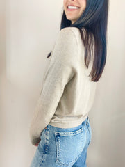 Cotton Cashmere Long Sleeve Tee