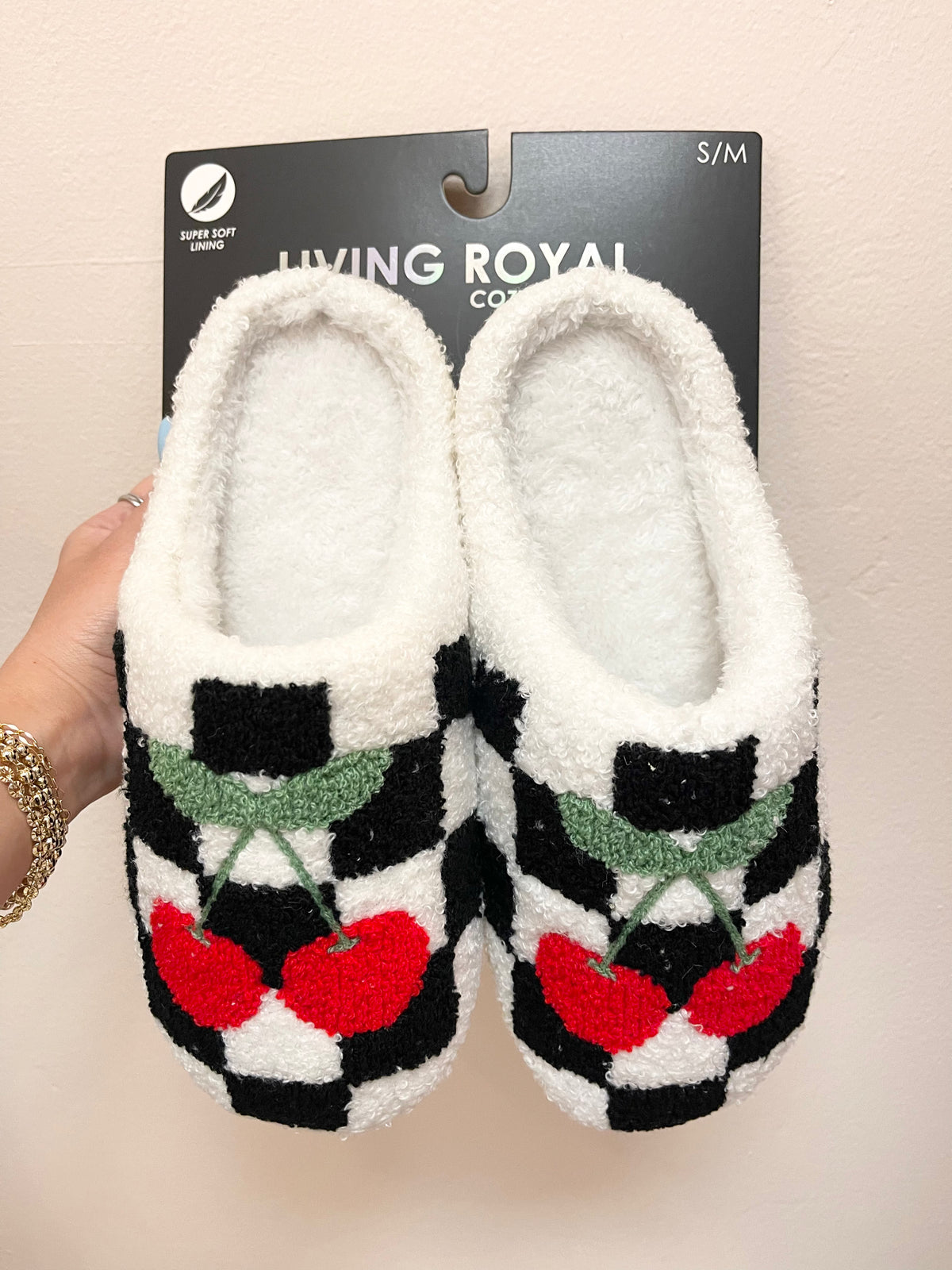 Checker Cherries Slippers