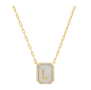 Initial Pendent w. Pearl