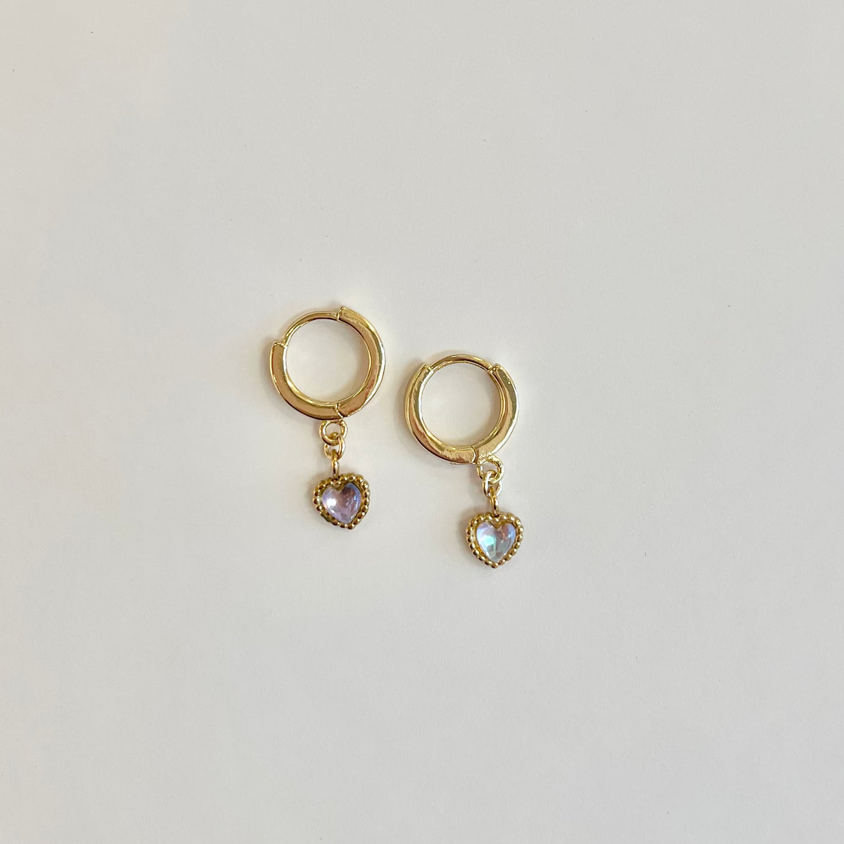 Moonstone Hearts Earrings