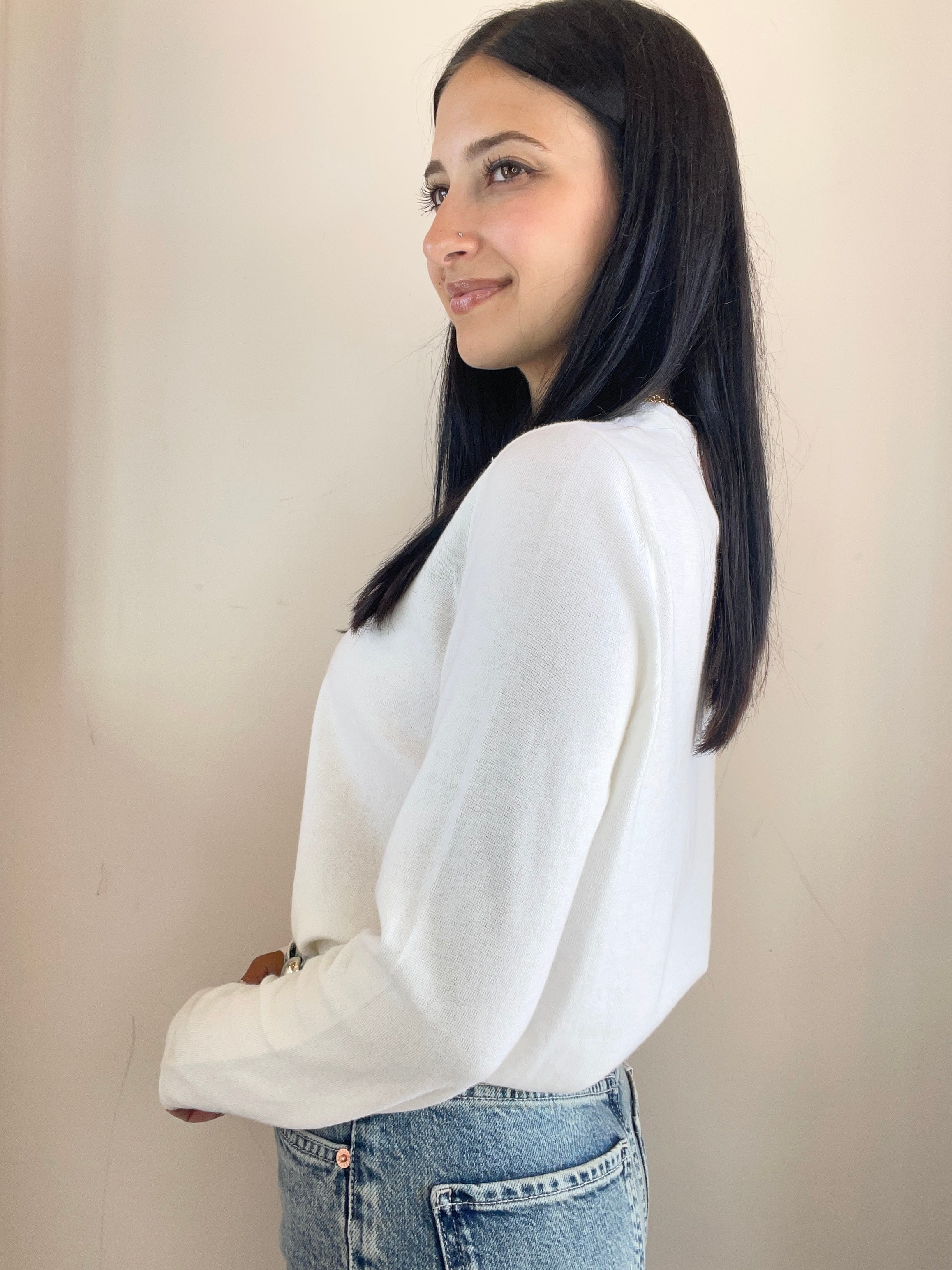 Cotton Cashmere Long Sleeve Tee