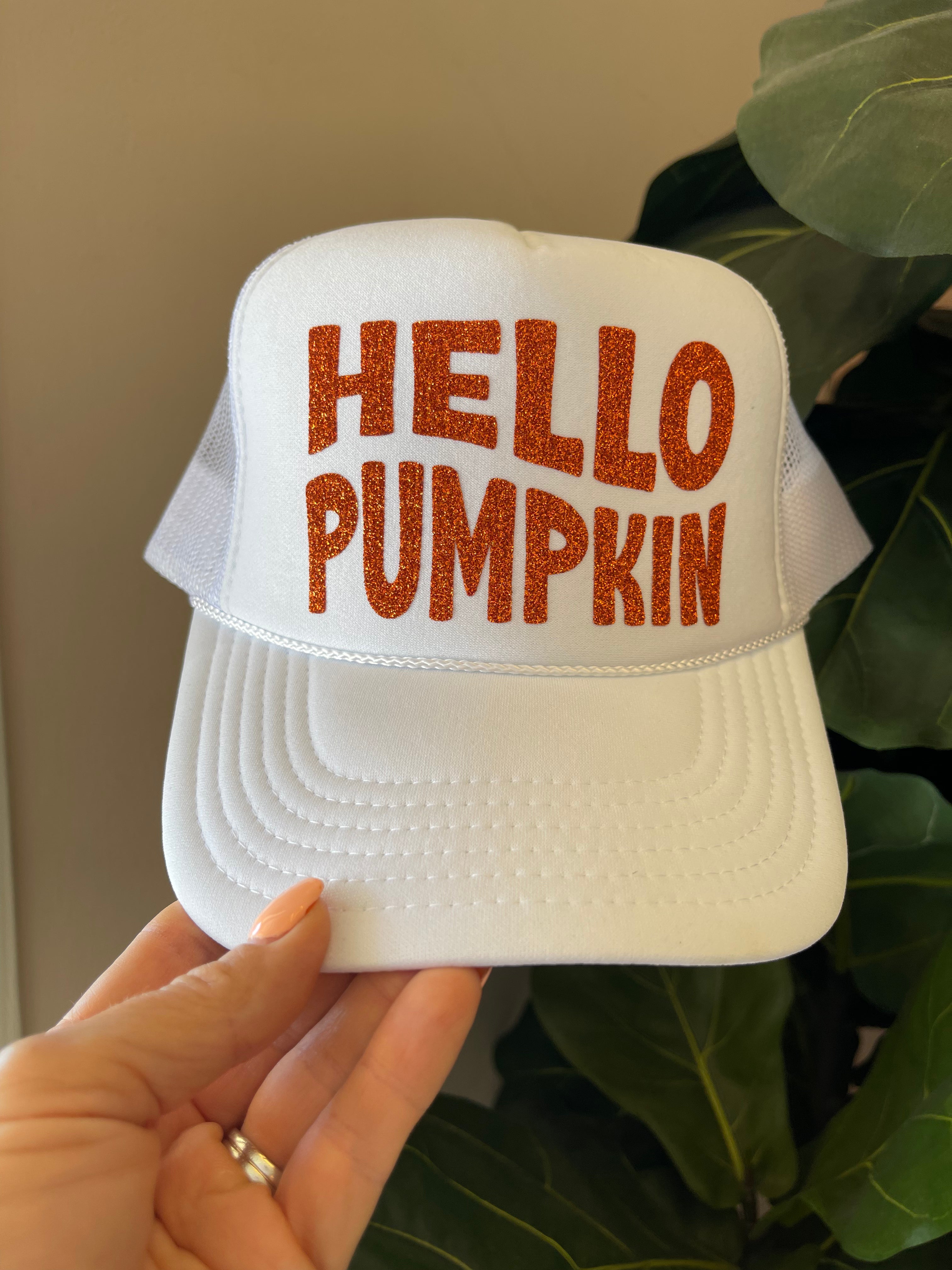 Hello Pumpkin Trucker Hat