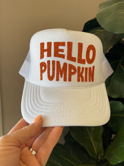 Hello Pumpkin Trucker Hat