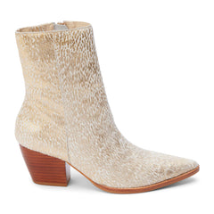 Caty Ankle Boot - Gold Splatter Cowhair