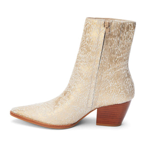 Caty Ankle Boot - Gold Splatter Cowhair