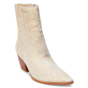 Caty Ankle Boot - Gold Splatter Cowhair