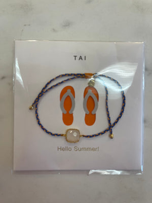 Handmade Single Stone Braided Bracelet With Packaging