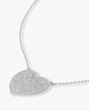 XL You Have My Whole Heart Pave Necklace 15"