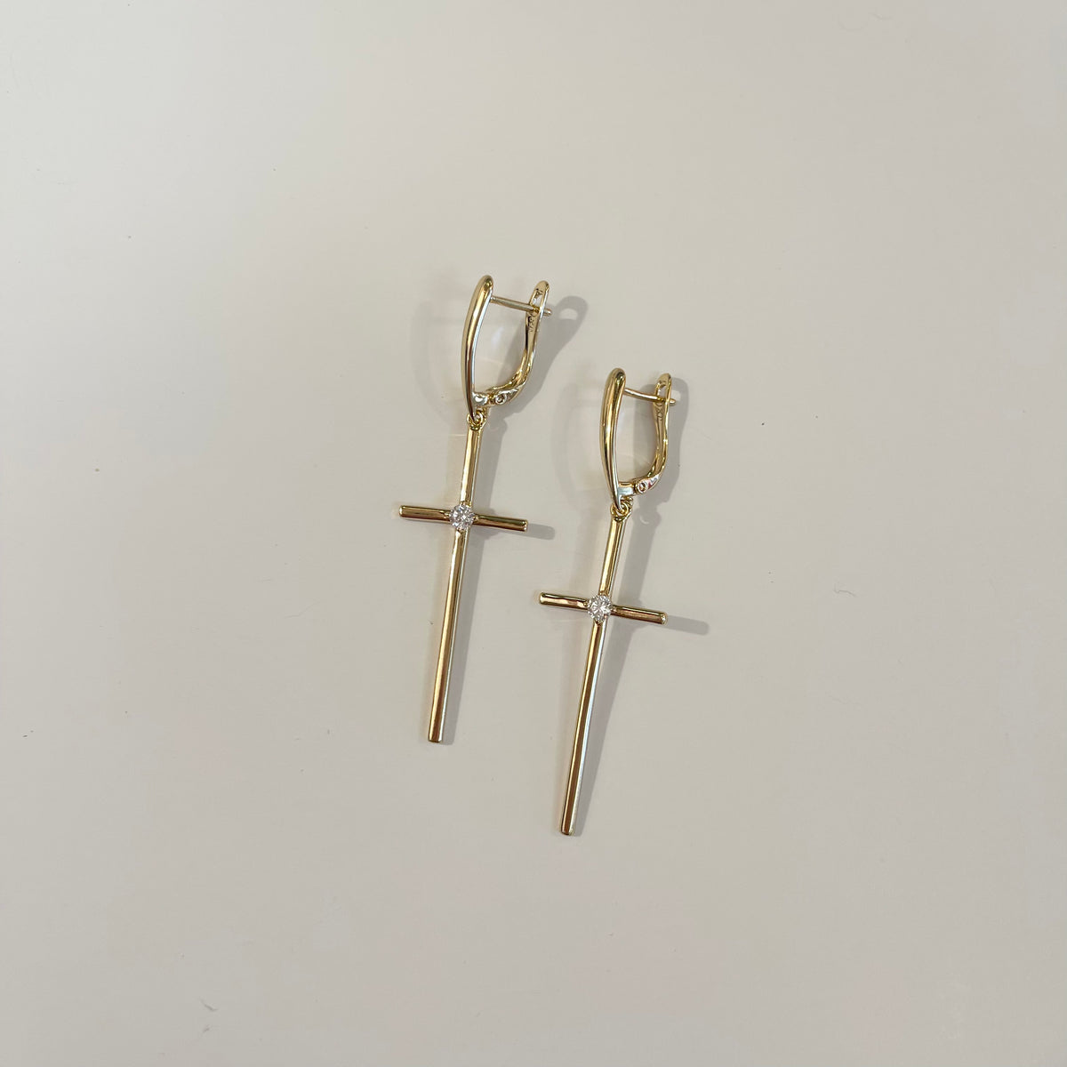Dangle Cross Earrings