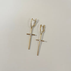 Dangle Cross Earrings