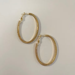 Baguette Oval Hoops