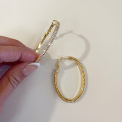 Baguette Oval Hoops