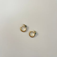 Emerald Snake Eye Huggies
