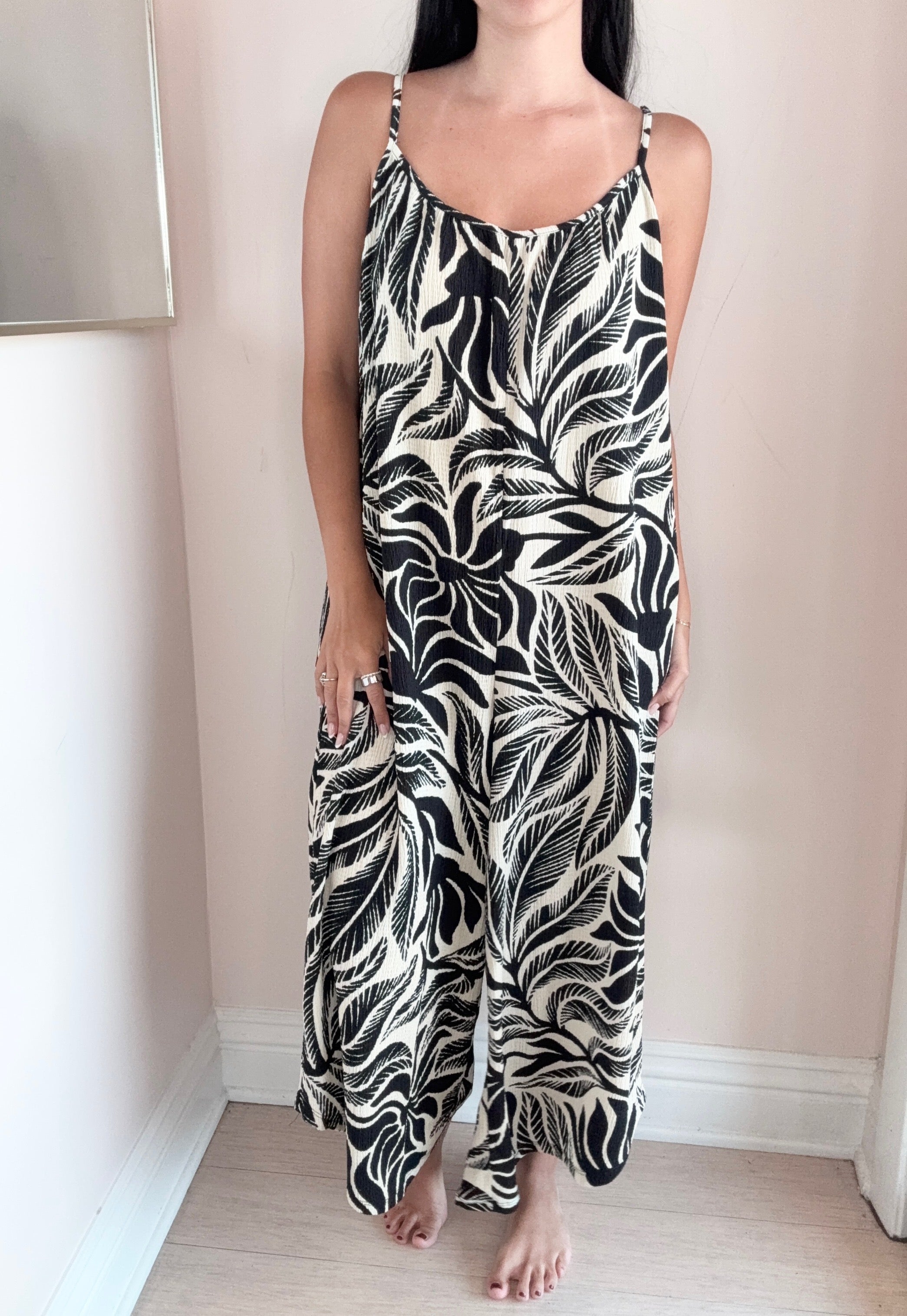 Flared Isla Leaf Jumpsuit