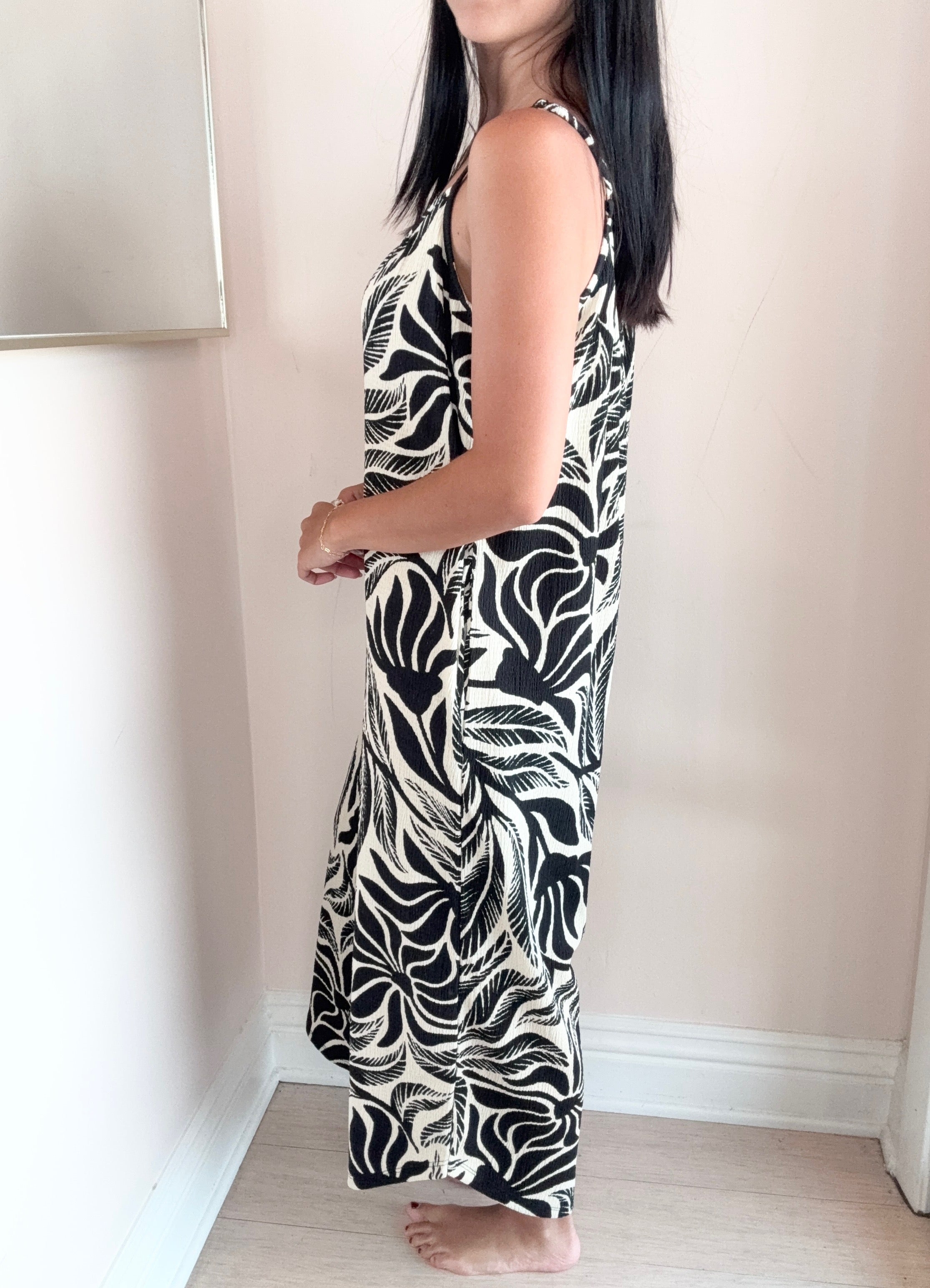 Flared Isla Leaf Jumpsuit