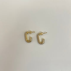 Pave CZ Stud Earring