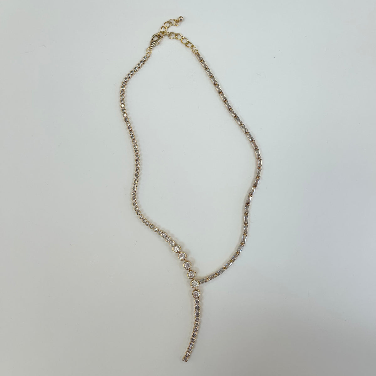 CZ Lariat Necklace