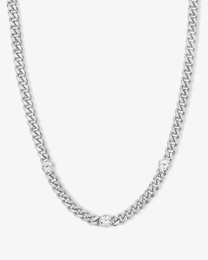 Julian Triple Diamond Cuban Chain Necklace 16"
