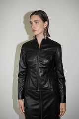 Bennet Faux Leather Zip Jacket